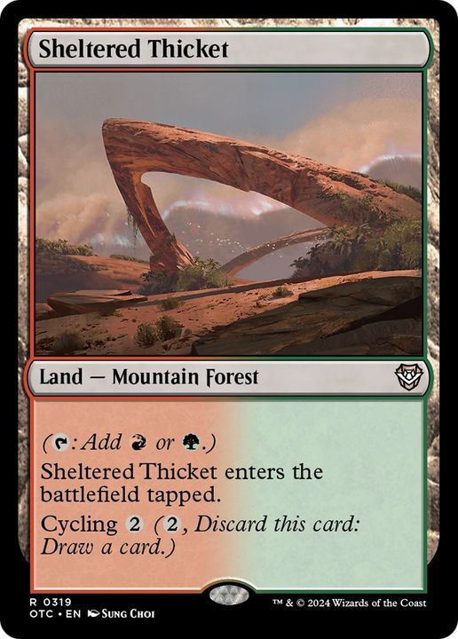 Sheltered Thicket in the group Magic the Gathering / Types / Land / Forest at Proxyprinters.com (94907)