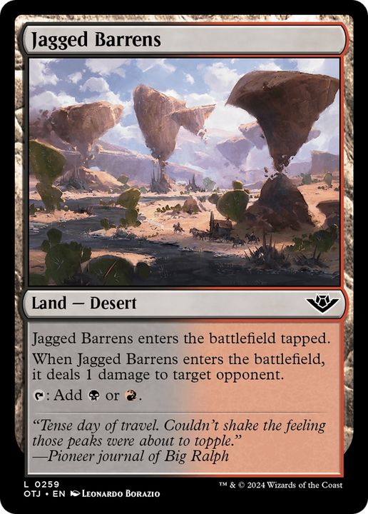 Jagged Barrens in the group Magic the Gathering / Sets / Outlaws of Thunder Junction at Proxyprinters.com (94927)