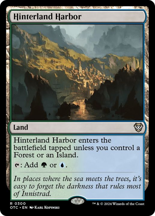 Hinterland Harbor in the group Magic the Gathering / Sets / Outlaws of Thunder Junction Commander at Proxyprinters.com (94941)