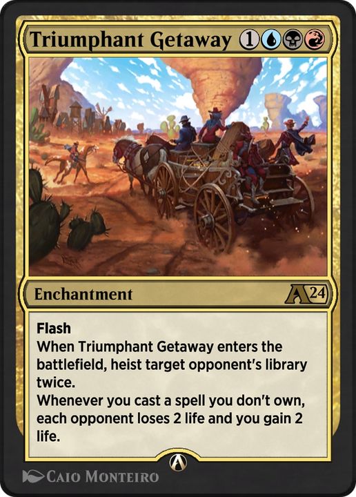 Triumphant Getaway in the group Magic the Gathering / Sets / Alchemy: Outlaws of Thunder Junction at Proxyprinters.com (94957)