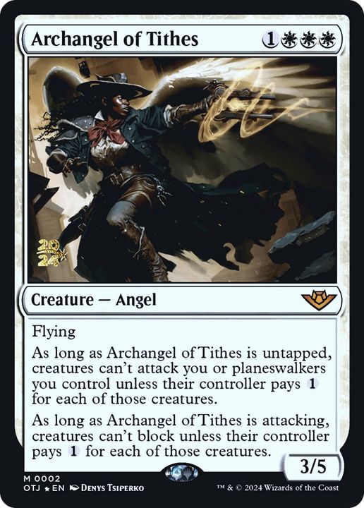 Archangel of Tithes in the group Magic the Gathering / Sets / Outlaws of Thunder Junction Promos at Proxyprinters.com (95017)