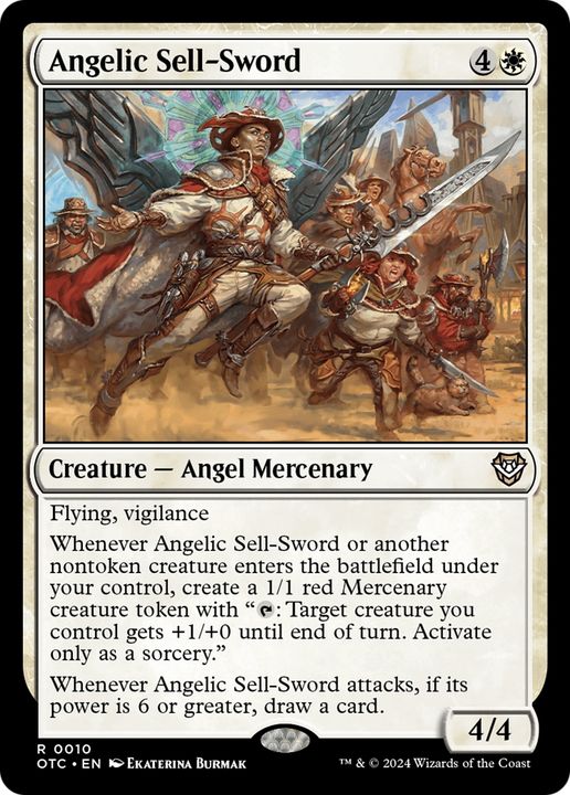 Angelic Sell-Sword in the group Magic the Gathering / Sets / Outlaws of Thunder Junction Commander at Proxyprinters.com (95024)