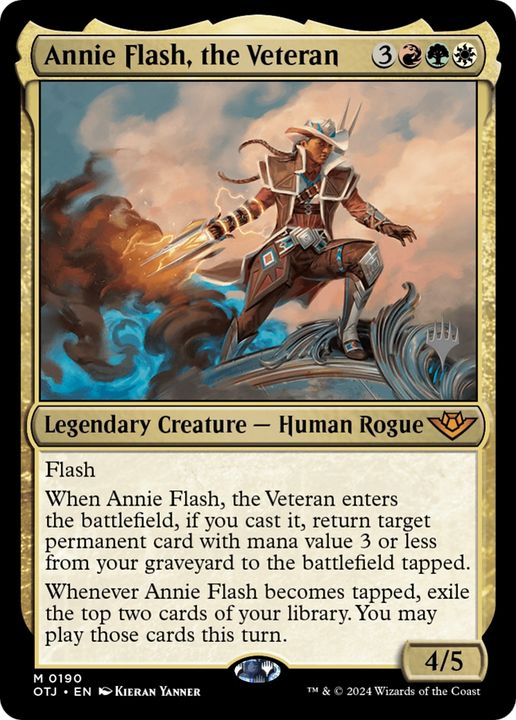 Annie Flash, the Veteran in the group Magic the Gathering / Sets / Outlaws of Thunder Junction Promos at Proxyprinters.com (95093)