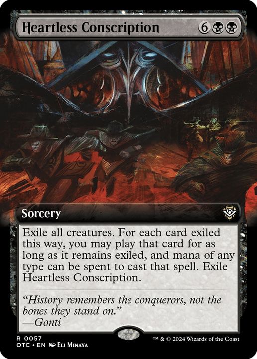 Heartless Conscription in the group Magic the Gathering / Sets / Outlaws of Thunder Junction Commander at Proxyprinters.com (95094)