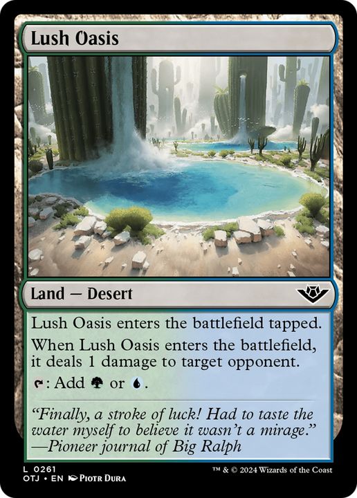 Lush Oasis in the group Magic the Gathering / Sets / Outlaws of Thunder Junction at Proxyprinters.com (95152)