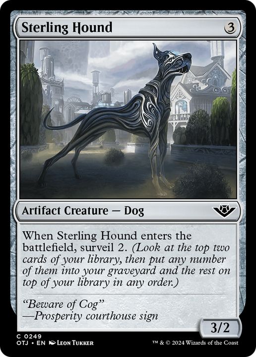 Sterling Hound in the group Magic the Gathering / Sets / Outlaws of Thunder Junction at Proxyprinters.com (95174)