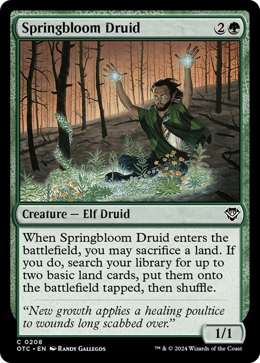 Springbloom Druid in the group Magic the Gathering / Sets / Outlaws of Thunder Junction Commander at Proxyprinters.com (95187)