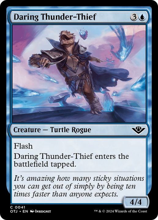 Daring Thunder-Thief in the group Magic the Gathering / Sets / Outlaws of Thunder Junction at Proxyprinters.com (95249)