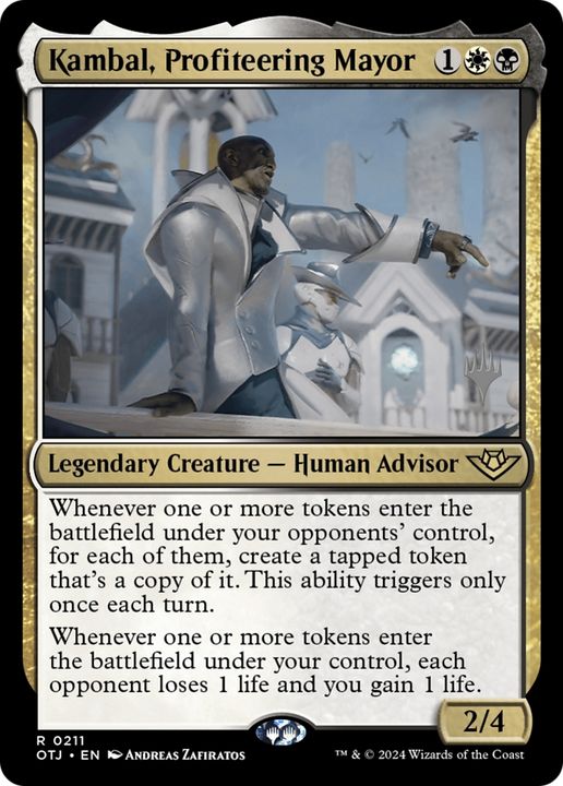 Kambal, Profiteering Mayor in the group Magic the Gathering / Types / Colors / Multicolors / B, W at Proxyprinters.com (95289)