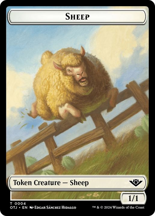 Sheep in the group Magic the Gathering / Sets / Outlaws of Thunder Junction Tokens at Proxyprinters.com (95411)