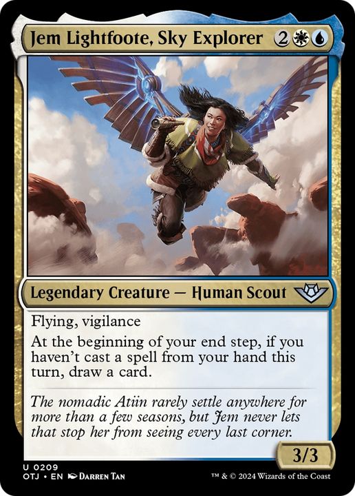 Jem Lightfoote, Sky Explorer in the group Magic the Gathering / Sets / Outlaws of Thunder Junction at Proxyprinters.com (95430)