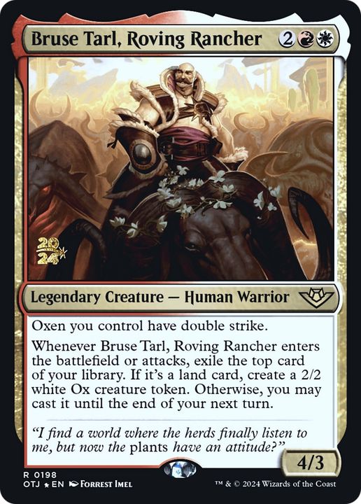 Bruse Tarl, Roving Rancher in the group Magic the Gathering / Sets / Outlaws of Thunder Junction Promos at Proxyprinters.com (95465)