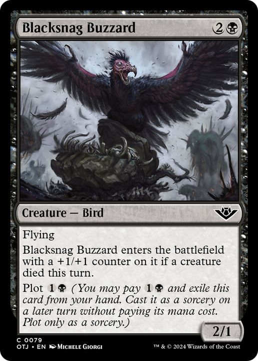 Blacksnag Buzzard in the group Magic the Gathering / Sets / Outlaws of Thunder Junction at Proxyprinters.com (95485)