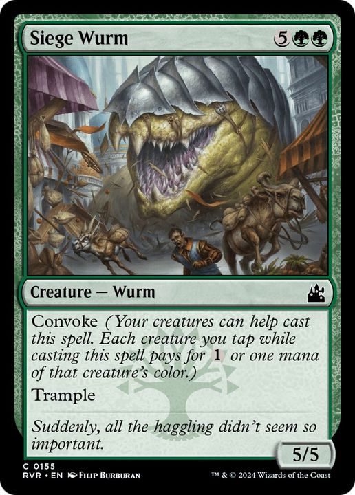 Siege Wurm in the group Magic the Gathering / Types / Colors / Green at Proxyprinters.com (9553)