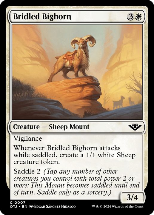 Bridled Bighorn in the group Magic the Gathering / Sets / Outlaws of Thunder Junction at Proxyprinters.com (95536)