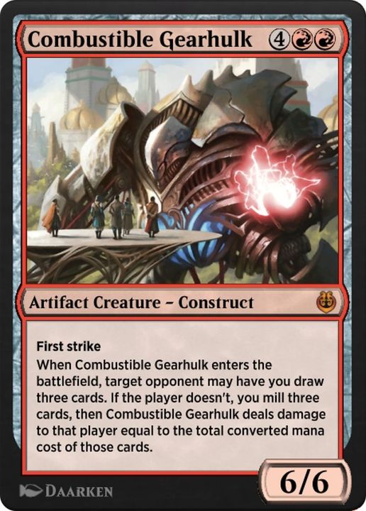 Combustible Gearhulk in the group Magic the Gathering / Types / Colors / Red at Proxyprinters.com (9576)