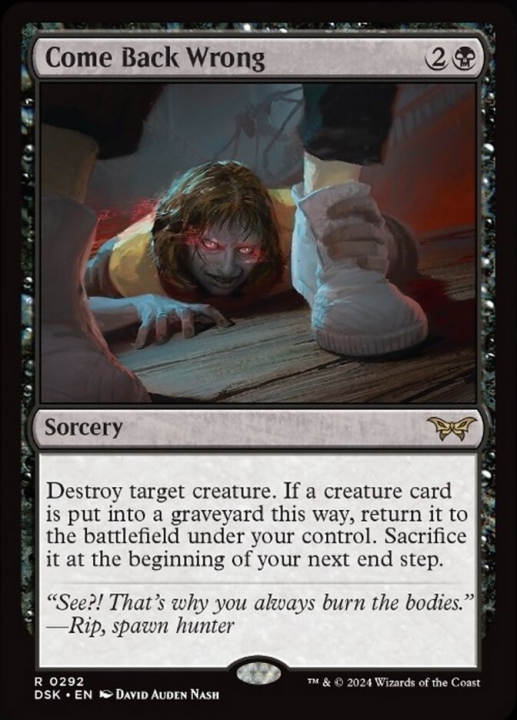 Come Back Wrong in the group Magic the Gathering / Types / Colors / Black at Proxyprinters.com (95767)