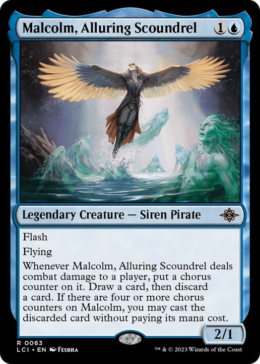 Malcolm, Alluring Scoundrel in the group Magic the Gathering / Types / Colors / Blue at Proxyprinters.com (9580)