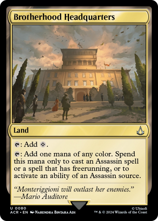 Brotherhood Headquarters in the group Magic the Gathering / Sets / Assassin's Creed at Proxyprinters.com (95971)