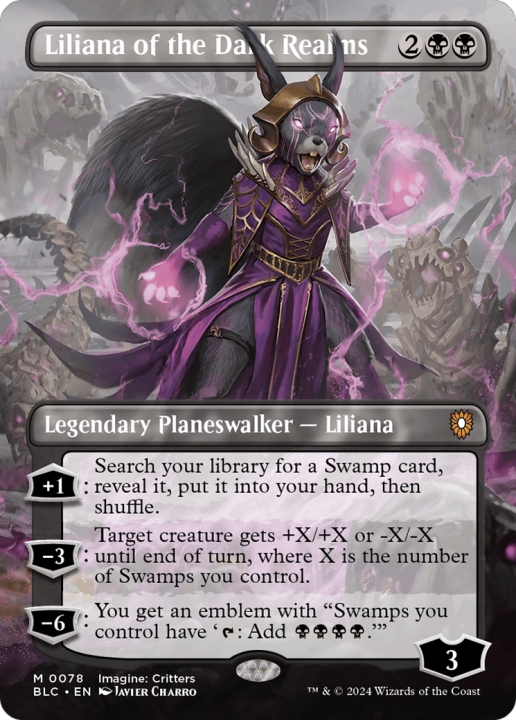 Liliana of the Dark Realms in the group Magic the Gathering / Sets / Bloomburrow Commander at Proxyprinters.com (96243)