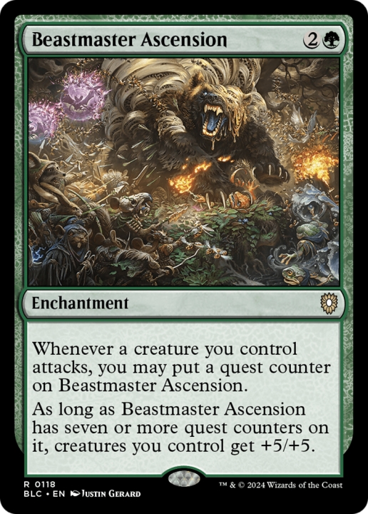 Beastmaster Ascension in the group Magic the Gathering / Sets / Bloomburrow Commander at Proxyprinters.com (96349)