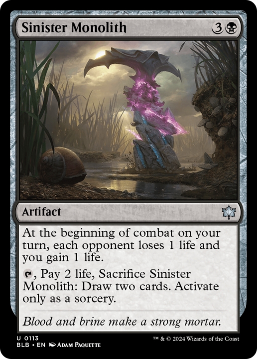 Sinister Monolith in the group Magic the Gathering / Sets / Bloomburrow at Proxyprinters.com (96419)