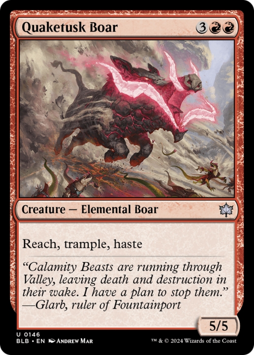 Quaketusk Boar in the group Magic the Gathering / Sets / Bloomburrow at Proxyprinters.com (96442)