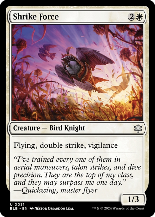 Shrike Force in the group Magic the Gathering / Sets / Bloomburrow at Proxyprinters.com (96453)