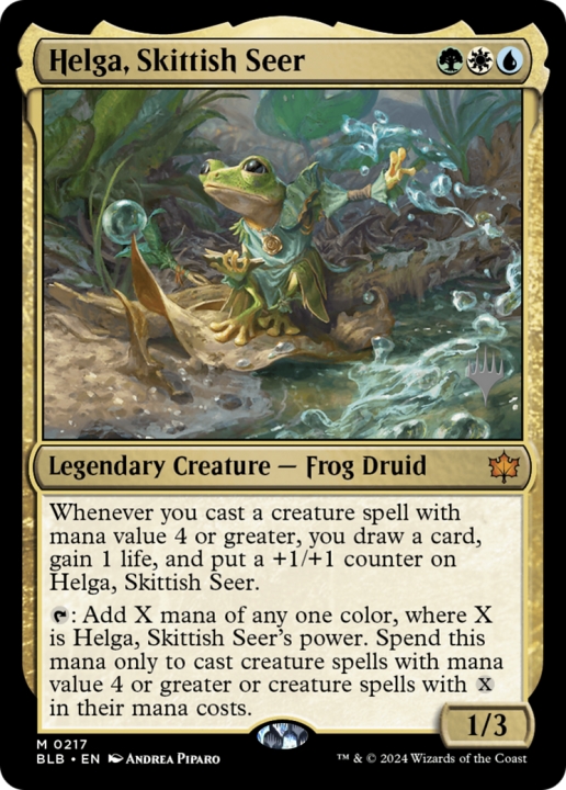 Helga, Skittish Seer in the group Magic the Gathering / Sets / Bloomburrow Promos at Proxyprinters.com (96495)