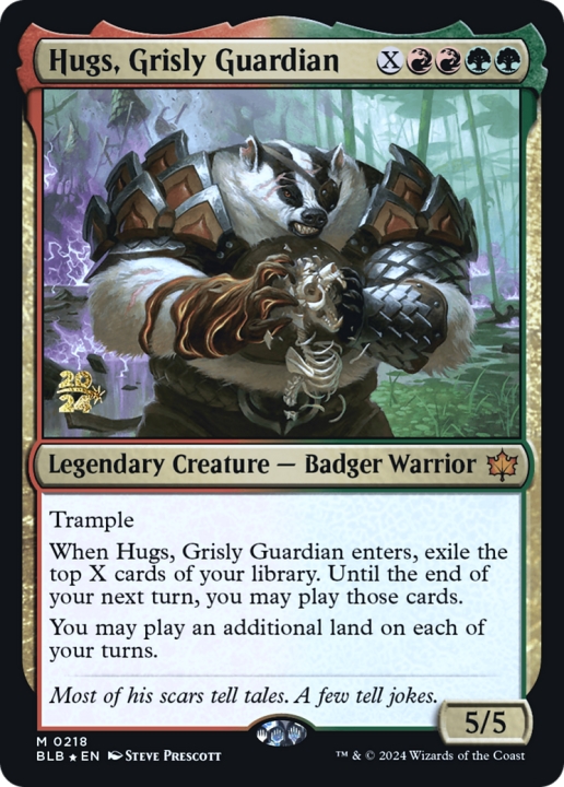 Hugs, Grisly Guardian in the group Magic the Gathering / Sets / Bloomburrow Promos at Proxyprinters.com (96505)