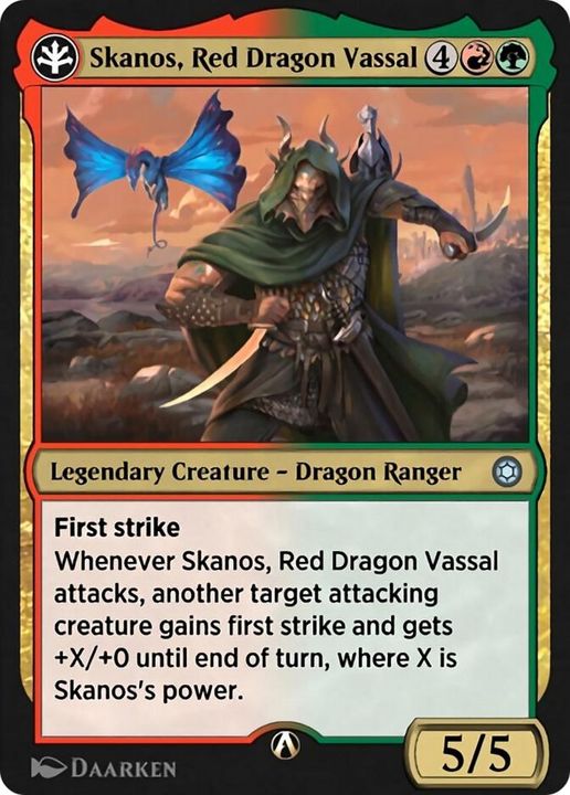 Skanos, Red Dragon Vassal in the group Magic the Gathering / Types / Colors / Multicolors / G, R at Proxyprinters.com (9654)