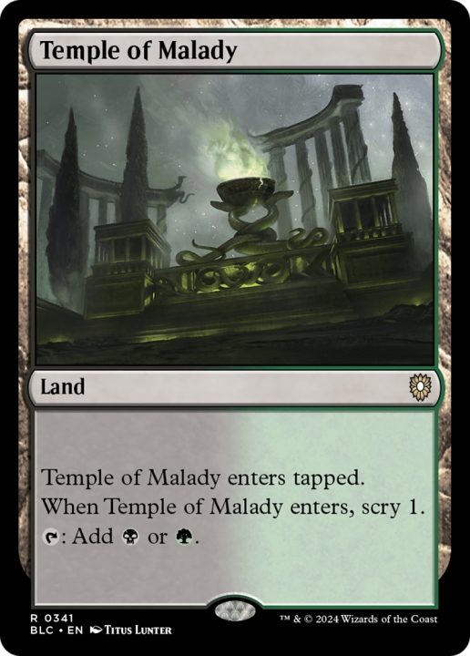 Temple of Malady in the group Magic the Gathering / Sets / Bloomburrow Commander at Proxyprinters.com (96545)