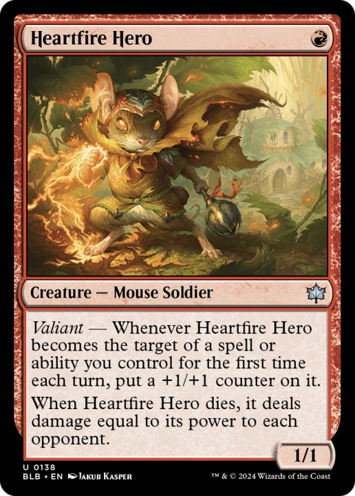 Heartfire Hero in the group Magic the Gathering / Sets / Bloomburrow at Proxyprinters.com (96555)