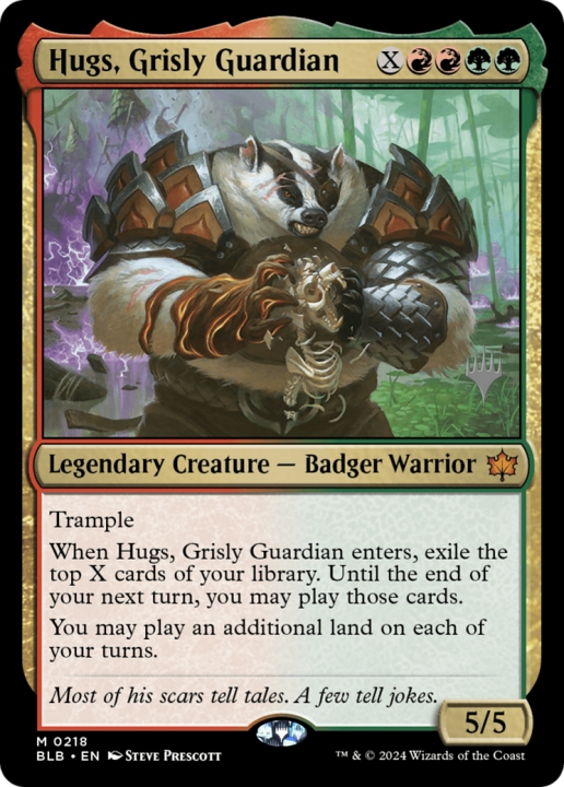 Hugs, Grisly Guardian in the group Magic the Gathering / Sets / Bloomburrow Promos at Proxyprinters.com (96567)