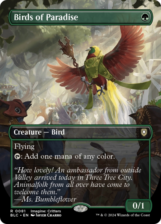 Birds of Paradise in the group Magic the Gathering / Sets / Bloomburrow Commander at Proxyprinters.com (96570)