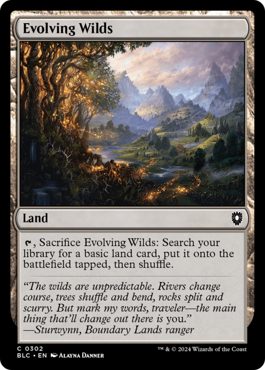 Evolving Wilds in the group Magic the Gathering / Sets / Bloomburrow Commander at Proxyprinters.com (96587)