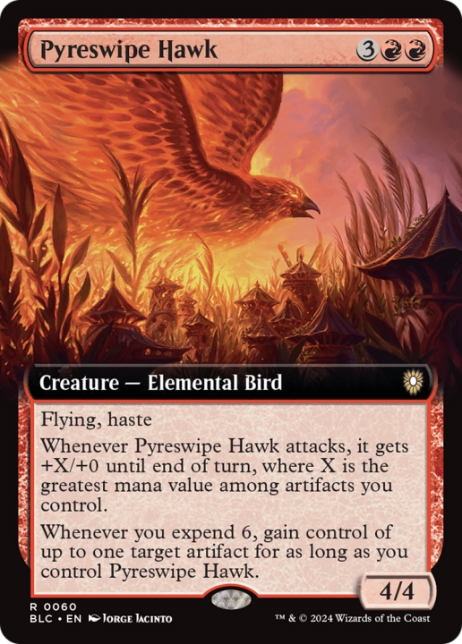 Pyreswipe Hawk in the group Magic the Gathering / Sets / Bloomburrow Commander at Proxyprinters.com (96631)