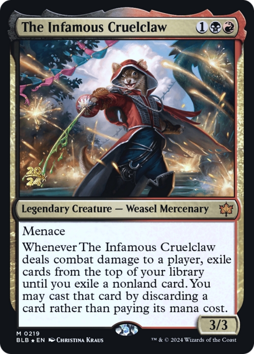 The Infamous Cruelclaw in the group Magic the Gathering / Sets / Bloomburrow Promos at Proxyprinters.com (96641)