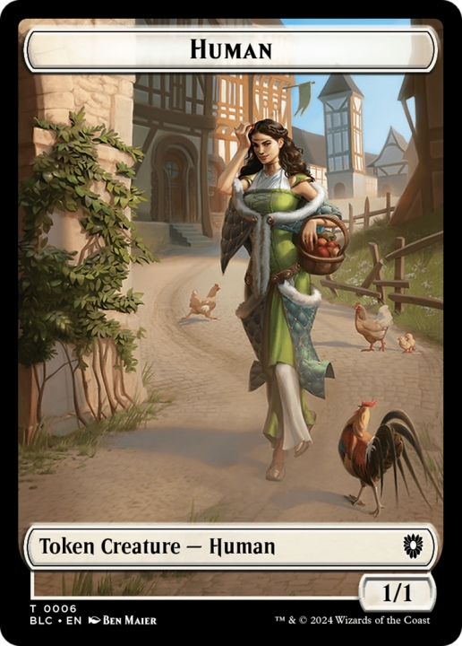 Human in the group Magic the Gathering / Sets / Bloomburrow Commander Tokens at Proxyprinters.com (96662)