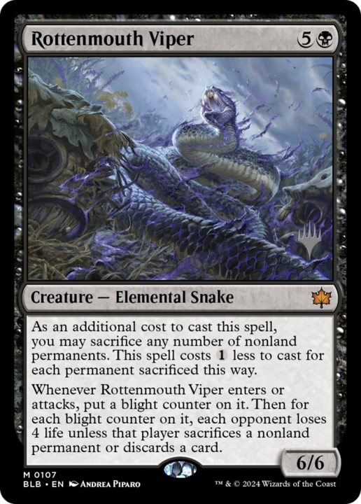 Rottenmouth Viper in the group Magic the Gathering / Sets / Bloomburrow Promos at Proxyprinters.com (96671)