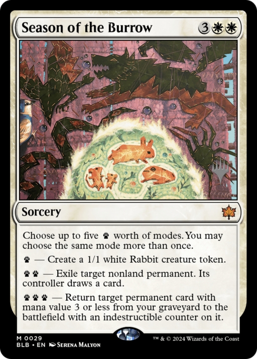 Season of the Burrow in the group Magic the Gathering / Sets / Bloomburrow Promos at Proxyprinters.com (96686)