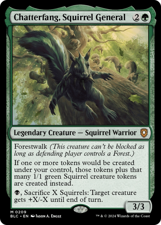 Chatterfang, Squirrel General in the group Magic the Gathering / Sets / Bloomburrow Commander at Proxyprinters.com (96736)