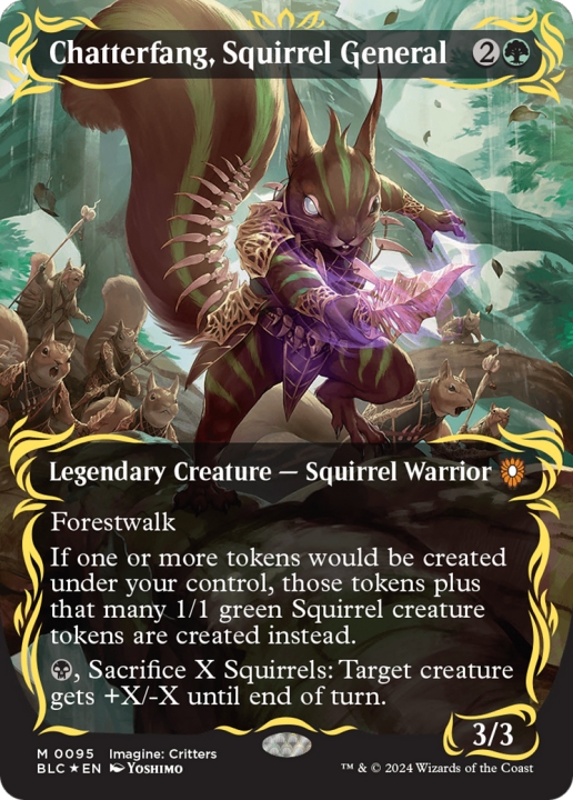 Chatterfang, Squirrel General in the group Magic the Gathering / Sets / Bloomburrow Commander at Proxyprinters.com (96760)