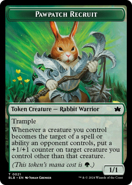 Pawpatch Recruit in the group Magic the Gathering / Sets / Bloomburrow Tokens at Proxyprinters.com (96782)