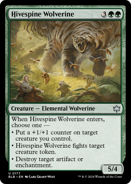 Hivespine Wolverine in the group Magic the Gathering / Sets / Bloomburrow at Proxyprinters.com (96802)