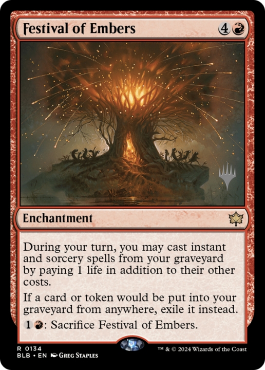 Festival of Embers in the group Magic the Gathering / Sets / Bloomburrow Promos at Proxyprinters.com (96823)