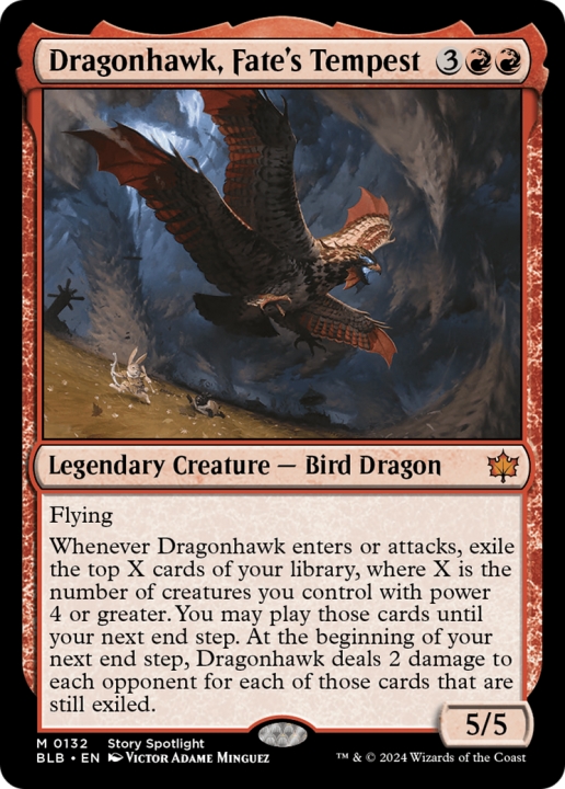 Dragonhawk, Fate's Tempest in the group Magic the Gathering / Sets / Bloomburrow at Proxyprinters.com (96824)