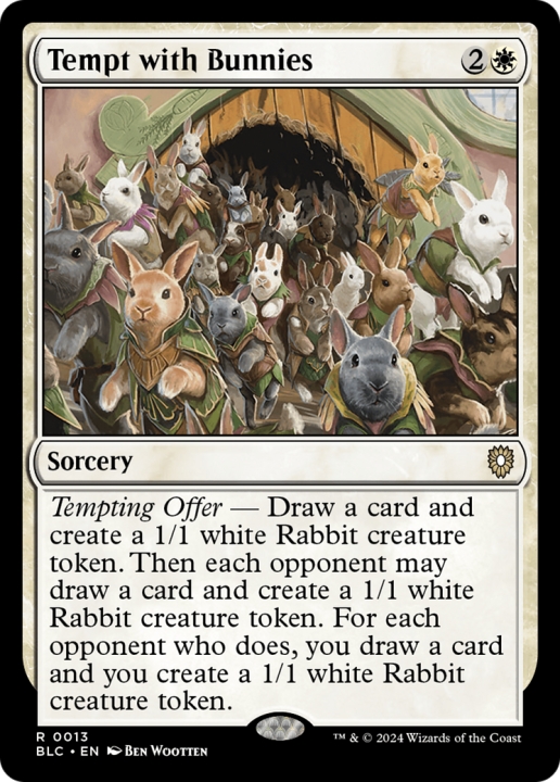 Tempt with Bunnies in the group Magic the Gathering / Sets / Bloomburrow Commander at Proxyprinters.com (96873)