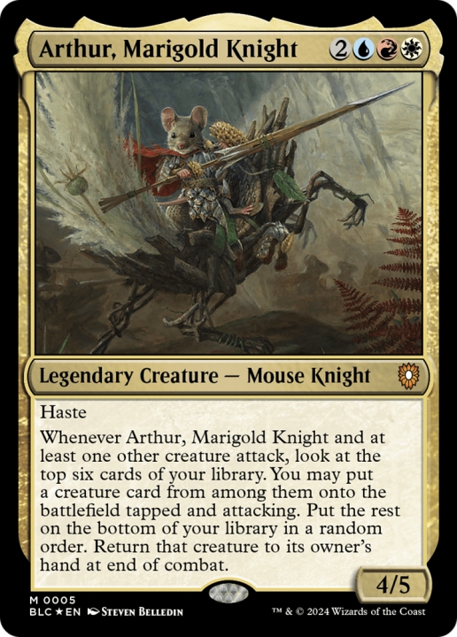 Arthur, Marigold Knight in the group Magic the Gathering / Sets / Bloomburrow Commander at Proxyprinters.com (96913)