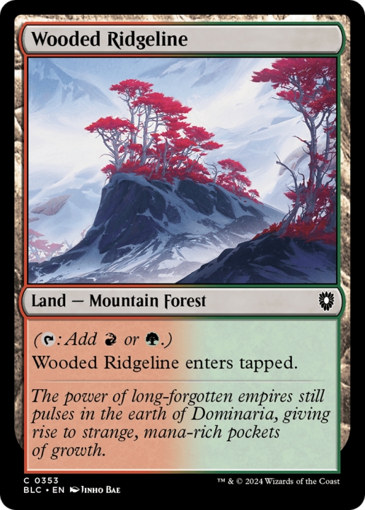 Wooded Ridgeline in the group Magic the Gathering / Sets / Bloomburrow Commander at Proxyprinters.com (96957)